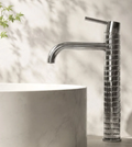 MISCELATORE ALTO PER LAVABO IN CROMO LUCIDO