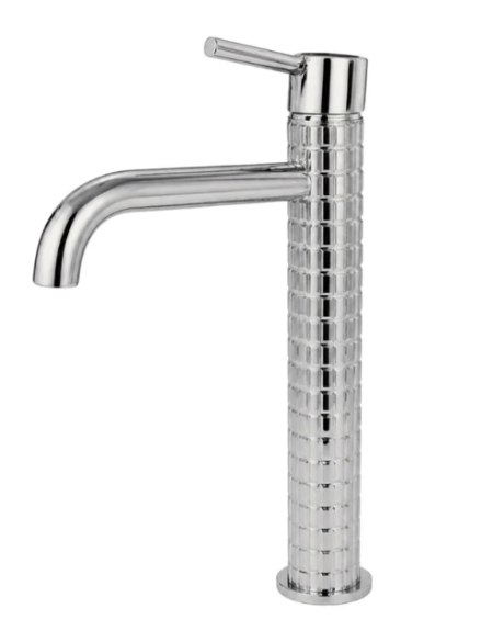 MISCELATORE ALTO PER LAVABO IN CROMO LUCIDO